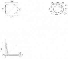 Сиденье с крышкой для унитаза Catalano Velis/New Light дюропласт белый 5NLV5ST00