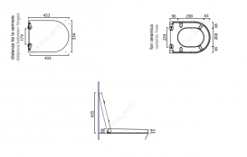 Сидіння з кришкою для унітазу Catalano Zero / Sfera напівкругле біле 5SCST000