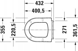 Сидіння з кришкою для унітазу Duravit ME by Starck soft-close дюропласт білий 0020190000