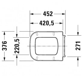 Сиденье с крышкой для унитаза Duravit P3 Comforts soft-close дюропласт белый 0020390000