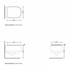 Сиденье с крышкой для унитаза Flaminia Flag Soft Close с микролифтом графит FGCW03 Grafite
