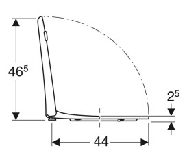 Сидіння з кришкою для унітазу Geberit Selnova Comfort відкрите для інвалідів дюропласт білий глянсовий 502.791.00.1