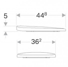 Сидіння з кришкою для унітазу Geberit Selnova Soft-Close дюропласт білий 500.335.01.1