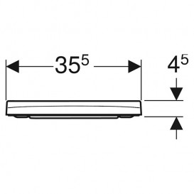 Сиденье с крышкой для унитаза Geberit Smyle Square Slim Soft-Close дюропласт белый 500.237.01.1