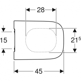 Сиденье с крышкой для унитаза Geberit Smyle Square Slim дюропласт белый 500.239.01.1