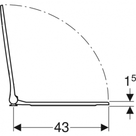 Сиденье с крышкой для унитаза Geberit Smyle Square Slim дюропласт белый 500.239.01.1