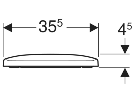 Сидіння з кришкою для унітазу Geberit Selnova Square дюропласт білий 500.332.01.1
