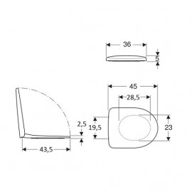 Сиденье с крышкой для унитаза Geberit Selnova дюропласт белый 500.337.01.1