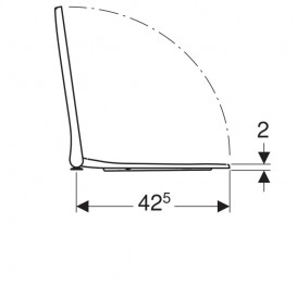Сиденье с крышкой для унитаза Geberit Smyle Square Slim Soft-Close дюропласт белый 500.687.01.1
