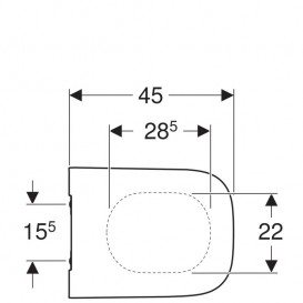 Сиденье с крышкой для унитаза Geberit Smyle Square Slim Soft-Close дюропласт белый 500.687.01.1