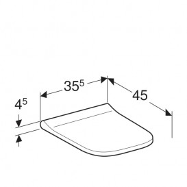 Сиденье с крышкой для унитаза Geberit Smyle Square Slim Soft-Close дюропласт белый 500.687.01.1