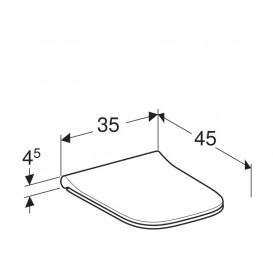 Сидіння з кришкою для унітазу Geberit Smyle Square Slim Soft-Close дюропласт білий 500.688.01.1