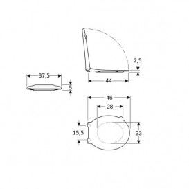 Сидіння з кришкою для унітазу Geberit Selnova Comfort дюропласт червоний 501.560.01.1