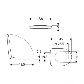 Сиденье с крышкой для унитаза Geberit Selnova Compact Soft-Close дюропласт белый 501.577.01.1