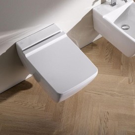 Сидіння з кришкою для унітазу Geberit Xeno² з мікроліфтом дюропласт білий 500.537.01.1