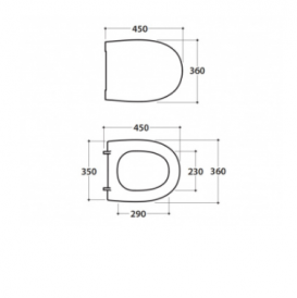 Сидіння з кришкою для унітазу Globo 4ALL Soft-Close дюропласт чорний MDR20AR