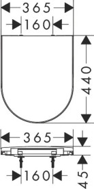 Сиденье с крышкой для унитаза Hansgrohe EluPura Original S белый 60147450