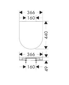 Сиденье с крышкой для унитаза Hansgrohe EluPura S дюропласт белый 60196450