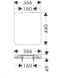 Сиденье с крышкой для унитаза Hansgrohe EluPura Q Soft-Close дюропласт белый 60199450