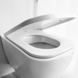 Сидіння з кришкою для унітаза Hatria Bianca з функцією швидкого зняття і плавного закривання білий 02Y1VB01