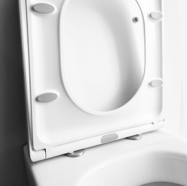 Сидіння з кришкою для унітаза Hatria Bianca з функцією швидкого зняття і плавного закривання білий 02Y1VB01