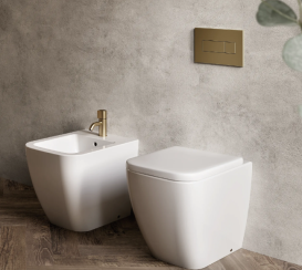 Сидіння з кришкою для унітаза Hatria Bianca з функцією швидкого зняття і плавного закривання білий 02Y1VB01