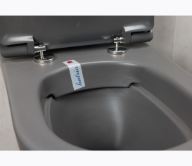 Сиденье с крышкой для унитаза Hatria Fusion/Centrica с функцией быстрого снятия и плавного закрывания антрацит 00Y9AQ08