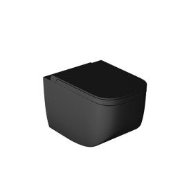 Сидіння з кришкою для унітаза Hatria Next з функцією швидкого зняття і плавного закривання чорний матовий 01Y1F302