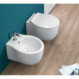 Сиденье с крышкой для унитаза Hatria Nido с функцией быстрого снятия и плавного закрывания белый 01YXWW01