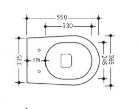 Сиденье с крышкой для унитаза Kerasan Aquatech полукруглое белое 378901