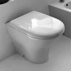 Сиденье с крышкой для унитаза Kerasan Aquatech полукруглое белое 378901