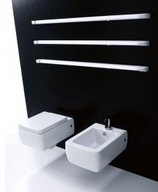 Сиденье с крышкой для унитаза Kerasan Ego белый петли хром 328901