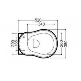 Сиденье с крышкой для унитаза Kerasan Retro белый петли золото 109801