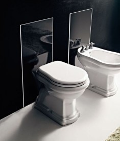 Сидіння з кришкою для унітазу Kerasan Retro біле 109001