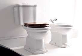 Сиденье с крышкой для унитаза Kerasan Retro орех 109040