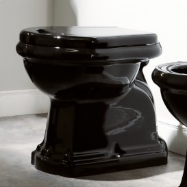 Сиденье с крышкой для унитаза Kerasan Retro черное 109004