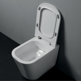 Сидіння з кришкою для унітазу Kerasan Tribeca Slim з мікроліфтом Бургундія матовий 519175