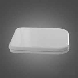 Сиденье с крышкой для унитаза Kerasan Waldorf с микролифтом полиэстер белое петли золото 418701