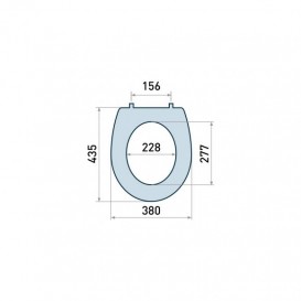 Сиденье с крышкой для унитаза Koller Pool Oval S C5 дюропласт белый KPOVSC5
