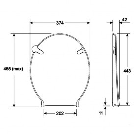 СИДІННЯ з кришкою для унітазу KOLO NOVA PRO ДЛЯ ЛЮДЕЙ З ОГР. МОЖЛИВОСТЯМИ M30119000