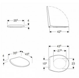 Сидіння з кришкою для унітазу Kolo Rekord Soft-Close дюропласт білий K90121000