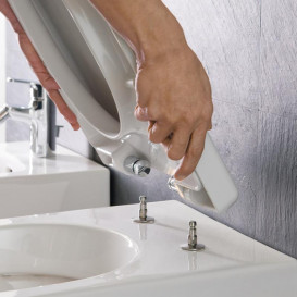 Сидіння з кришкою для унітазу Laufen Pro дюропласт матовий білий H8919507570031