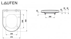 Сидіння з кришкою для унітазу Laufen Sonar soft-close дюропласт білий H8933410000001
