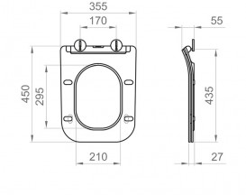 Сидіння з кришкою для унітазу Ponsi Wave Slim Soft-Close білий глянець BSWAVL0003