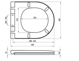 Сиденье с крышкой для унитаза Ravak Optima пластик белый X01683