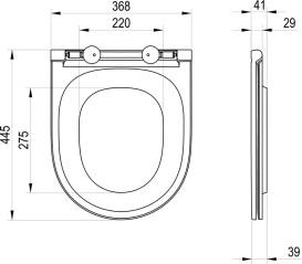 Сиденье с крышкой для унитаза Ravak Ypsilon S Soft-Close дюропласт белый X03089