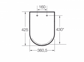 Сидіння з кришкою для унітазу Roca Dama Senso Supralit білий A801511004