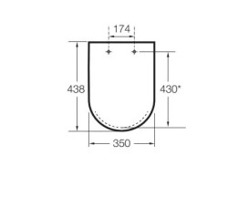 Сиденье с крышкой для унитаза Roca Debba Square Soft-Close дюропласт белый A8019D2005