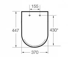 Сиденье с крышкой для унитаза Roca Meridian с вырезом для людей с ограниченными возможностями A801230004