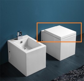 Сиденье с крышкой для унитаза Simas Frozen с микролифтом терморезина белый FZ 004